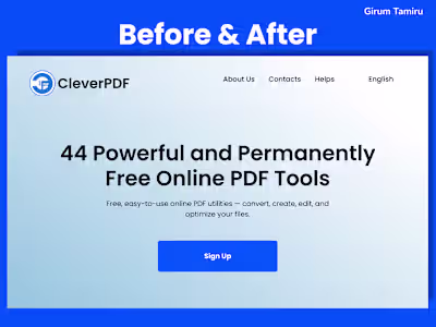 Transforming CleverPDF UX: Before & After Redesign Showcase