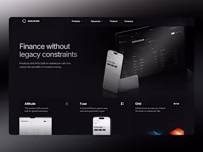 Squads Website Redesign & Rebuild (SaaS/Finance)