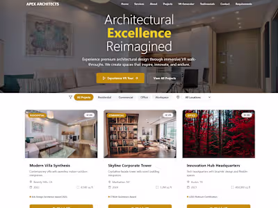 Premium Architectural Portfolio SPA