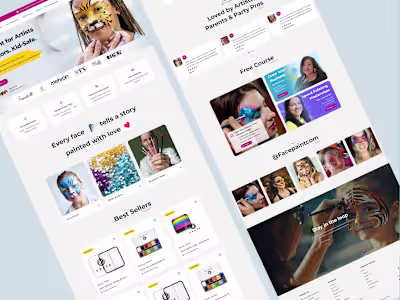 FacePaint Ecommerce Homepage Design