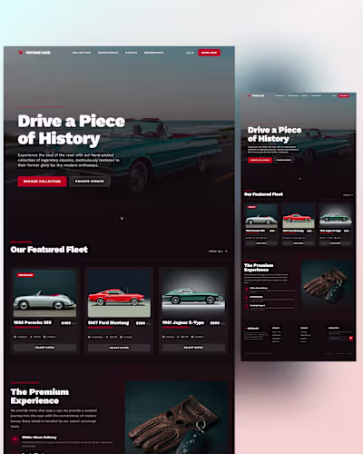 Timeless elegance meets modern UX. Crafted a sleek landing p...