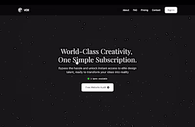 VOX Design Agency (Framer)