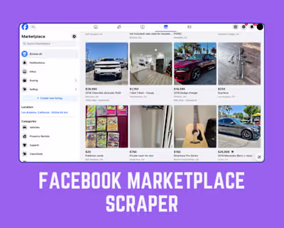 Facebook Marketplace Scraper Development