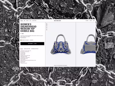 Balenciaga - Redesign ecommerce website