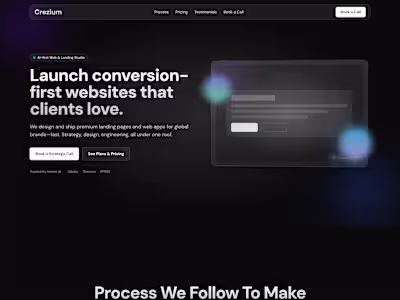 Landing Page of my own agency .Wanted to create something si...