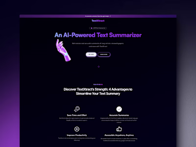 TextXtract - AI Text Summarizer 