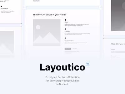 Layoutico - Web Layout Kit for Divhunt (No-code)
