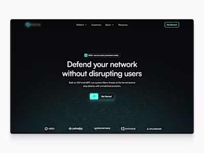 Cybersecurity website hero concept This concept was designed...
