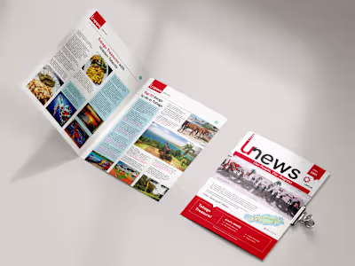 Newsletter Layout Design for In-House Publication