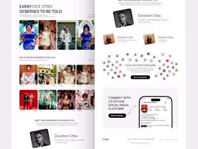 A photography portfolio and booking