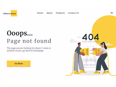  404 Page UI Design
