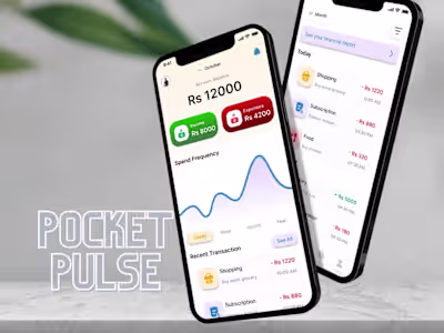 Pocket Pulse - An Expense Tracker App UI