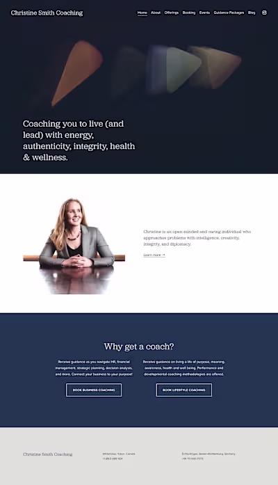 Squarespace Website w/ Booking