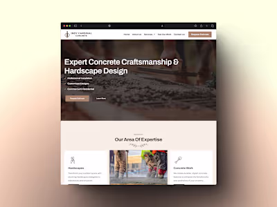 Indy Cardinal Concrete | WordPress Business Website Development