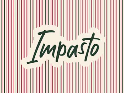 Branding and menu design for Impasto