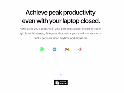 Notion AI Agent powered by Whatsapp/Telegram