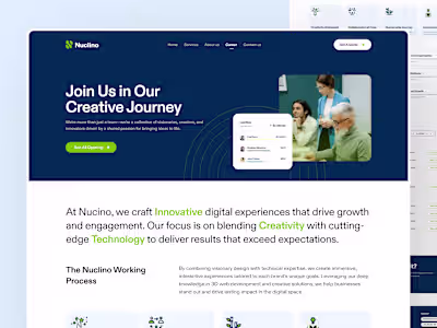 Animated Website for Creative Agency using Jitter