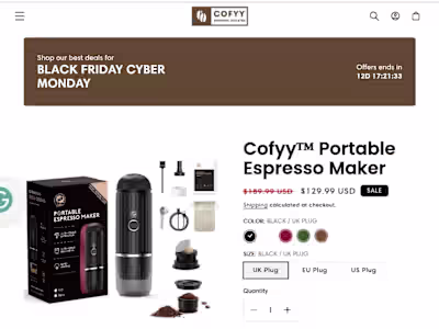 One-Product Shopify Store Design