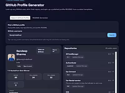 Github Profile Generator