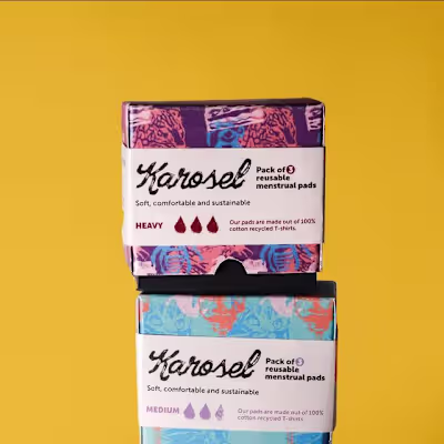 brand identity for Karosel ♻️👕🩸