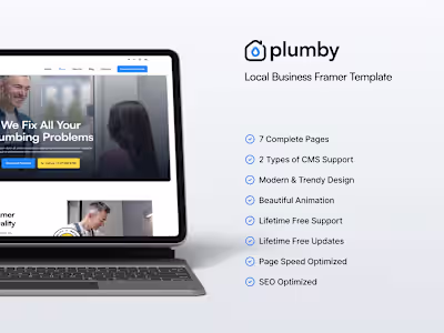Plumby - Local Business Framer Template