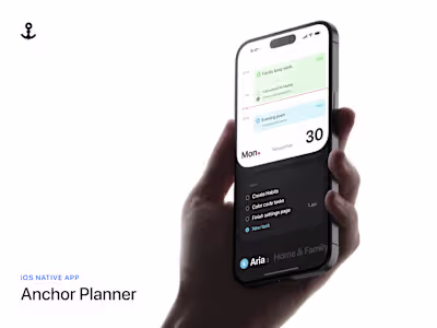 Ancor Planner - iOS Native App