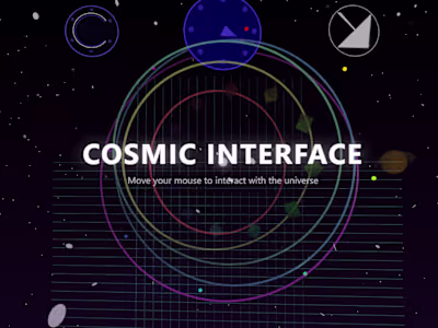 Cosmic interface - interactive