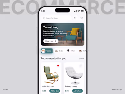 Here is my Furniture E-commerce Mobile App Redesign Feel fre...