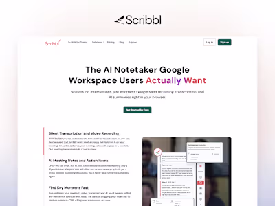 Scribbl · Website design & development in Webflow