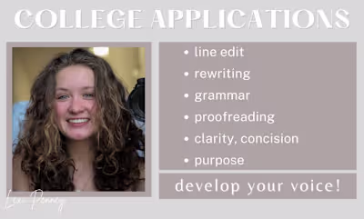 I will edit your personal statement or college application essay