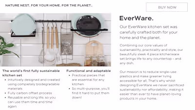 Spec Work: Product Description for Sustainable Kitchenware