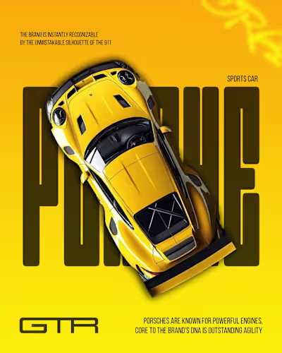 Porche Car Poster Design