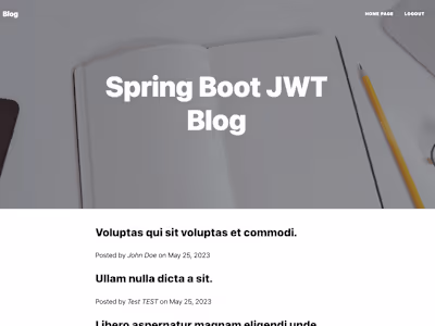 Blog with Spring Security, Spring Boot, and Vue.j