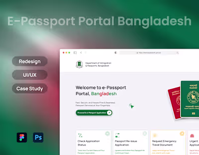 E-Passport Portal-Bangladesh UI/UX Redesign