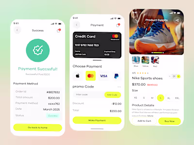 Shop Mobile App Payment Flow Design