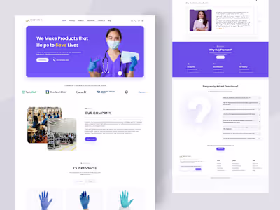 Medical Supplies Website Redesign