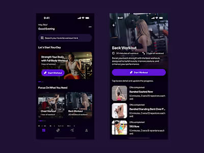 Workout App - Mobile App Design