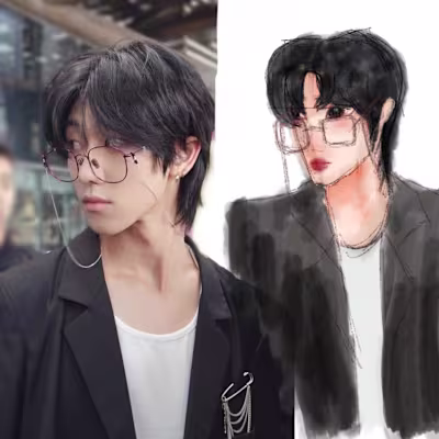 Fanart portrait drawing commission 