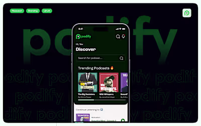 Podify - Podcast app design