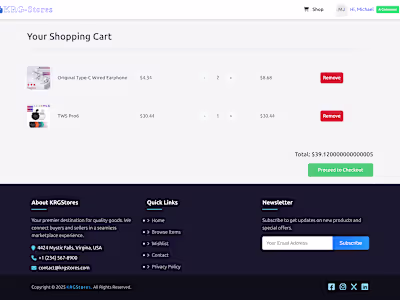 Django — E-Commerce & Order