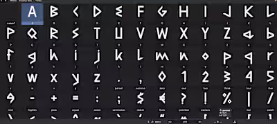 Create a Runic style Font