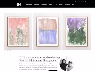 Website Design & Development – DDE EDITIONS FINE ART PRINTS