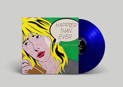 Pop Art Happier Than Ever Vinyl Cover