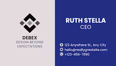 Corporate Business Card for DebEx Created a clean corporate-...