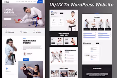 UI/UX To WordPress Website