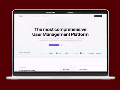 Clerk User Management Platform UI/UX Design