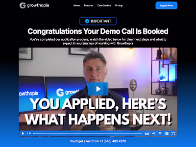 Webflow Website Refinement for Growthopia