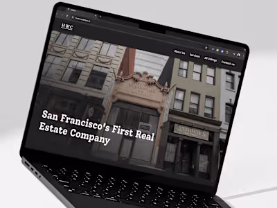 Webflow Development | HWC - San Francisco based Real Estate firm