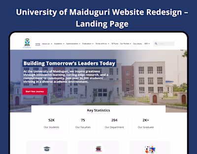 Redesigning the University of Maiduguri Website