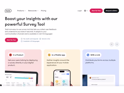 Told.club (Framer Design and Development)